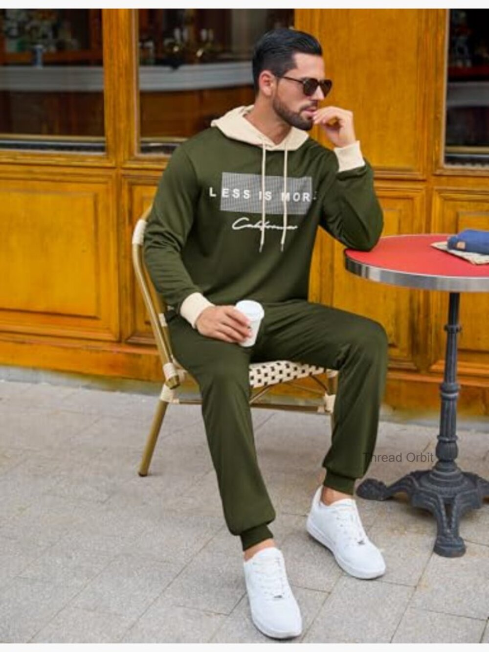 2 Piece Hoodie & Jogger Set Athletic Tracksuit Sweatsuit - Picture 5 of 7